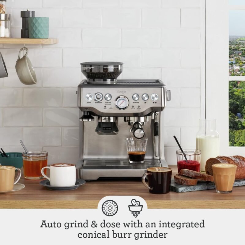 Sage Barista Express Bean to Cup Coffee Machine – Built-in Grinder & Milk Frother, Brushed Stainless Steel Espresso Maker - Image 8