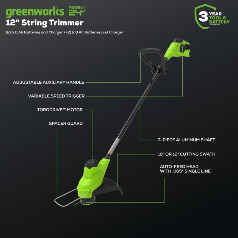 Greenworks 48V (2 x 24V) 17" Brushless Cordless (Push) Lawn Mower, (2) 4.0Ah Batteries and Dual Port Rapid Charger Included - Image 14