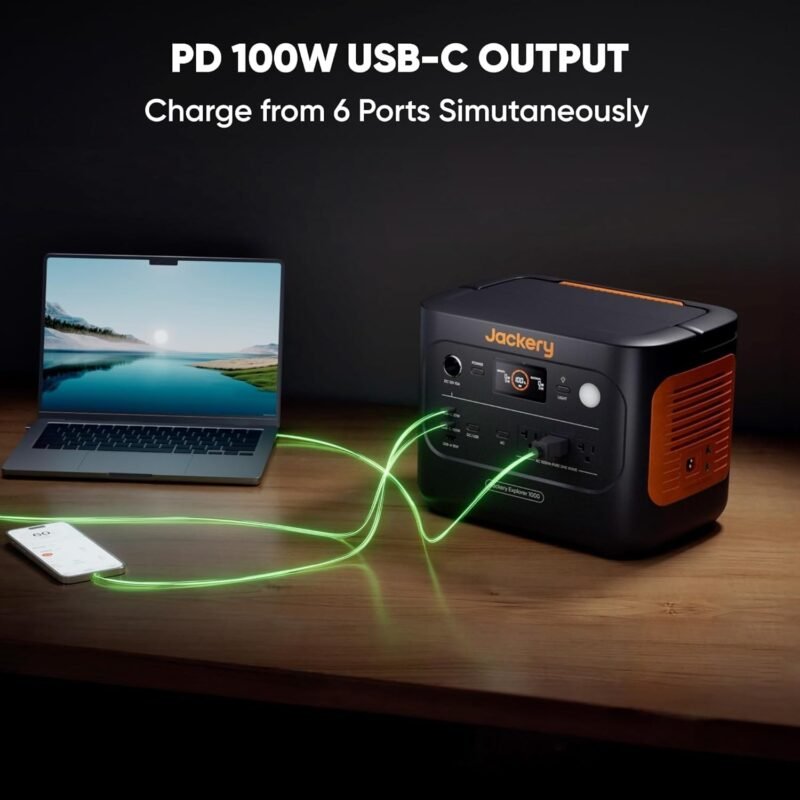 Jackery Explorer 1000 v2 Portable Power Station,1070Wh LiFePO4 Battery,1500W AC/100W USB-C Output, 1 Hr Fast Charge, Solar Generator for Camping,Emergency, RV, Off-Grid Living(Solar Panel Optional) - Image 37