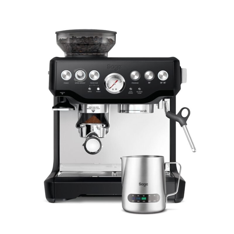 Sage Barista Express Bean to Cup Coffee Machine – Built-in Grinder & Milk Frother, Brushed Stainless Steel Espresso Maker