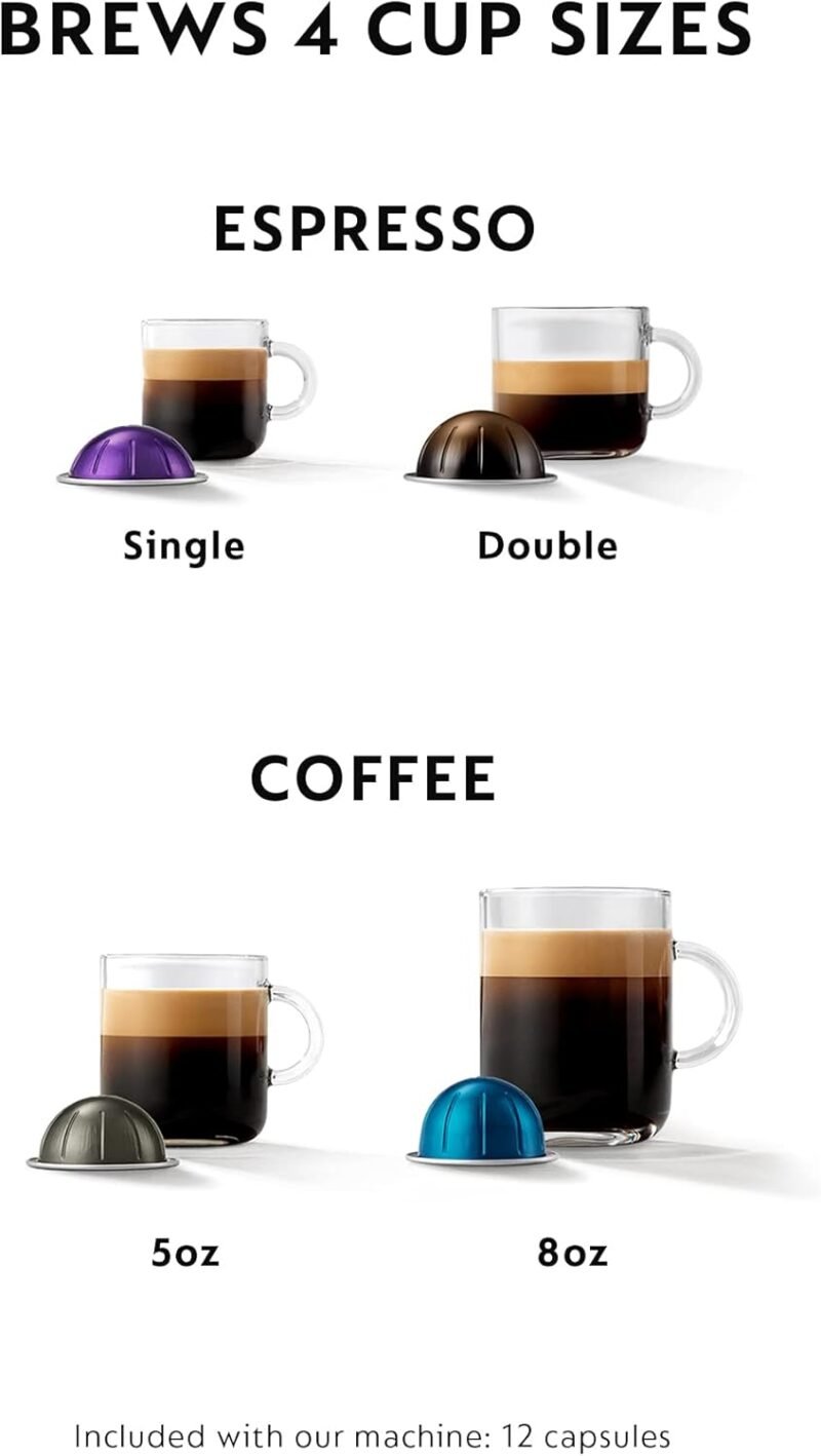 Nespresso VertuoPlus Coffee & Espresso Maker by De'Longhi – Grey | 4 Brew Sizes, 1.18L Removable Tank, Centrifusion Technology - Image 56
