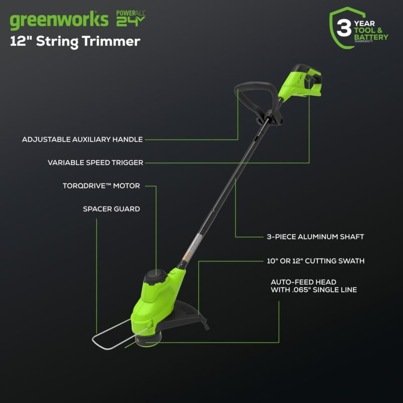 Greenworks 24V 13" Brushless Cordless (Push) Lawn Mower, 4.0Ah Battery and Charger Included - Image 56