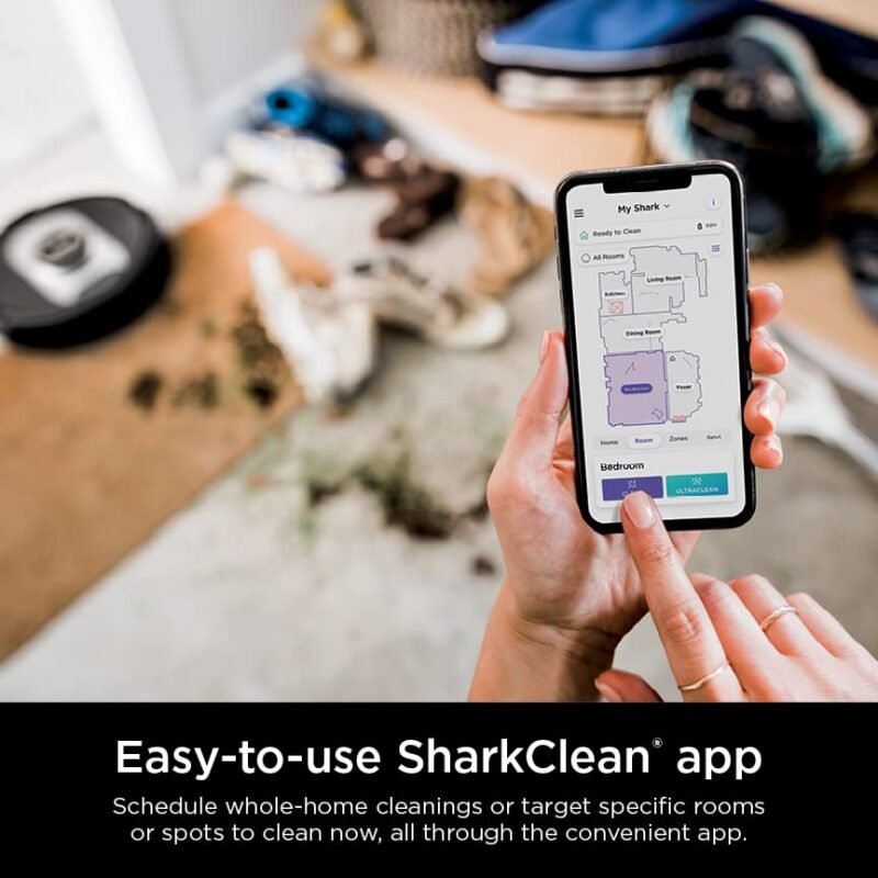 Shark UR2500SR AI Ultra Robot Vacuum with Self-Empty Base, 30-Day Bagless Capacity, LIDAR Navigation, Smart Mapping, Pet Hair Pickup, Alexa/WiFi Compatible, Black/Silver - Image 28