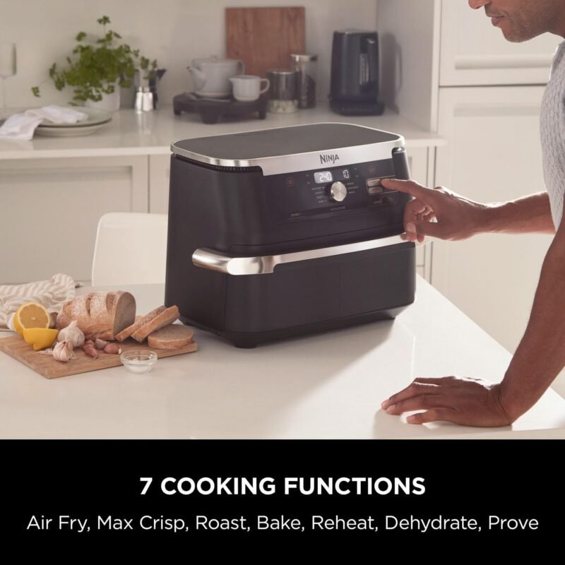 Ninja AF300UK Dual Zone Air Fryer - 7.6L, 2 Drawers, 6-in-1 Cooking, Energy Efficient, Oil-Free, Non-Stick, Dishwasher Safe, Black/Silver - Image 56