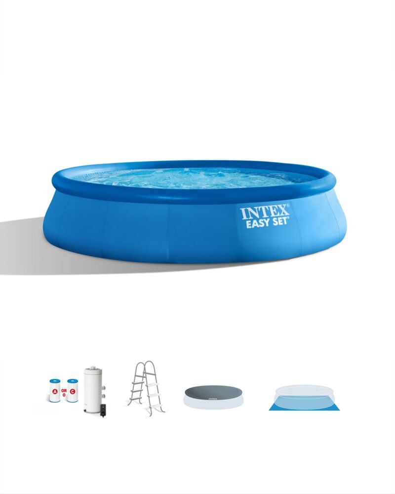 Intex 28167EH Easy Set Inflatable Pool Set – 15ft (4.57m) x 48in (122cm) Round Above Ground Pool with 1,000 GPH Pump, Ladder, Cover & Ground Cloth – 3,736 Gallon (14,141L) Capacity – 3-Ply PVC - Image 3