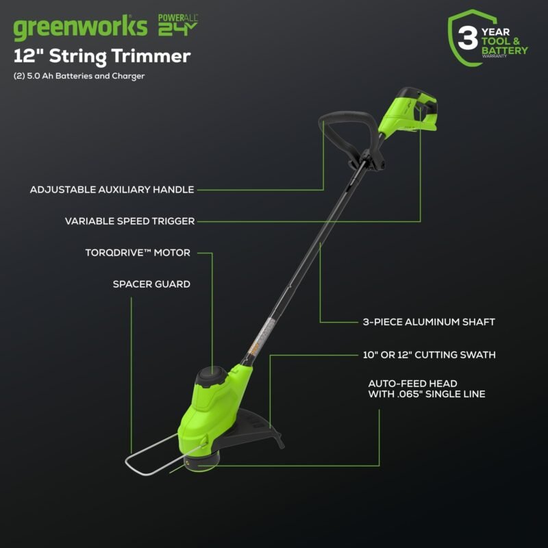 Greenworks 24V 13" Brushless Cordless (Push) Lawn Mower, 4.0Ah Battery and Charger Included - Image 24