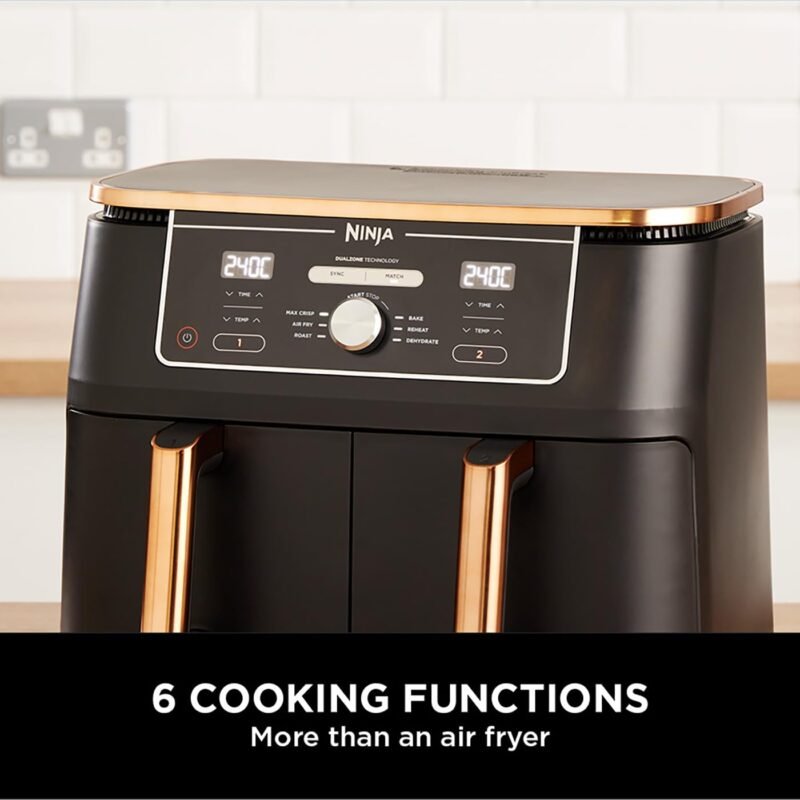 Ninja AF300UK Dual Zone Air Fryer - 7.6L, 2 Drawers, 6-in-1 Cooking, Energy Efficient, Oil-Free, Non-Stick, Dishwasher Safe, Black/Silver - Image 18