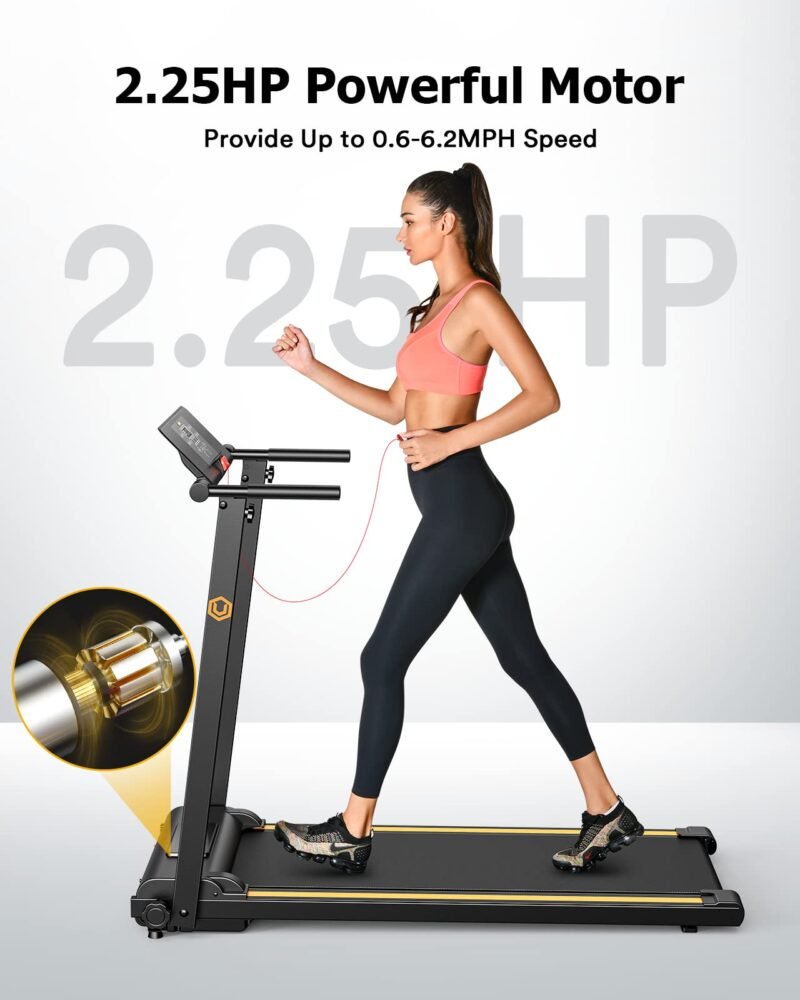 UREVO Walking Pad Treadmills for Home Office, Under Desk Compact Design Treadmill Portable Walking Pad Treadmill with Remote Control, LED Display - Image 5