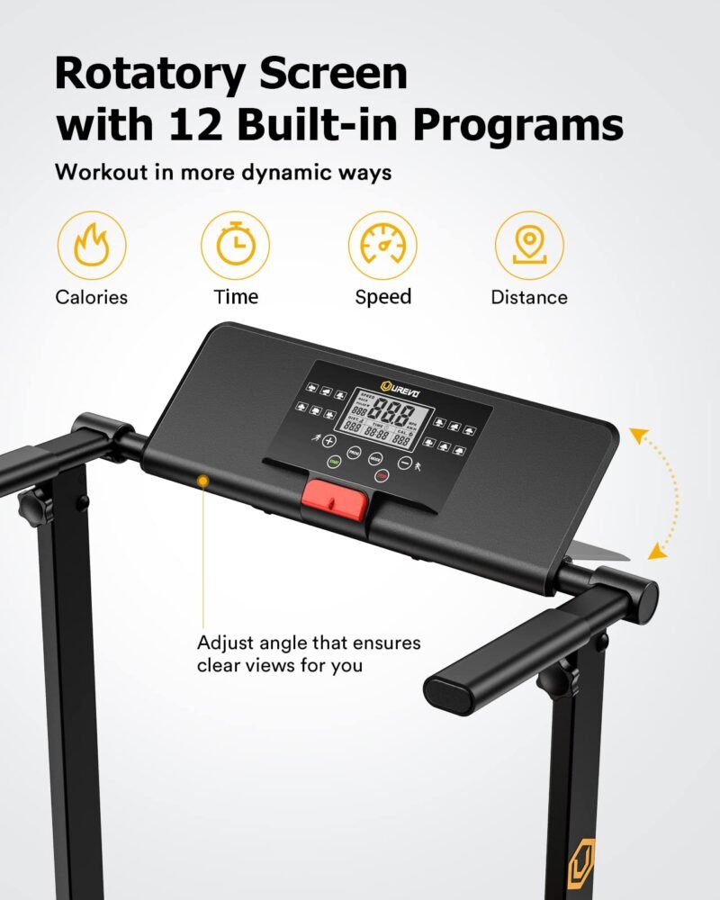 UREVO Walking Pad Treadmills for Home Office, Under Desk Compact Design Treadmill Portable Walking Pad Treadmill with Remote Control, LED Display - Image 9
