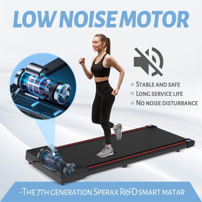 Sperax Walking Vibration Pad with APP, 3 in 1 Under Desk Treadmill, 2.5HP Low Noise Walking Treadmill Pad with Remote Control,Portable Treadmills for Home Office - Image 16