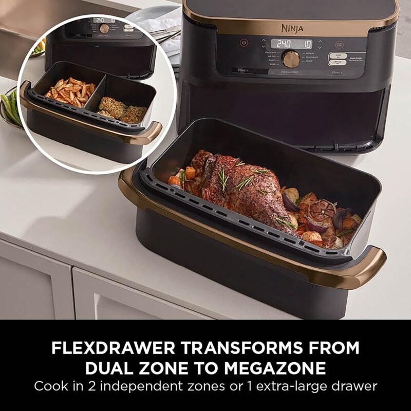 Ninja AF300UK Dual Zone Air Fryer - 7.6L, 2 Drawers, 6-in-1 Cooking, Energy Efficient, Oil-Free, Non-Stick, Dishwasher Safe, Black/Silver - Image 63