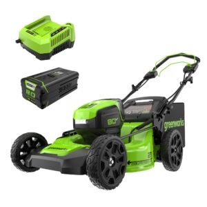 Greenworks 24V 13" Brushless Cordless (Push) Lawn Mower, 4.0Ah Battery and Charger Included