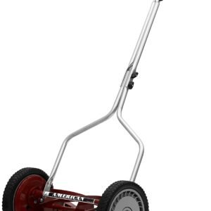 American Lawn Mower Company 1204-14 14-Inch 4-Blade Push Reel Lawn Mower, Red