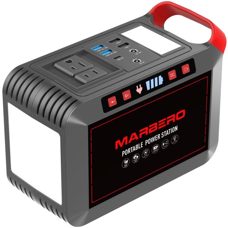 MARBERO Portable Power Station 88Wh Camping Lithium Battery Solar Generator Fast Charging with AC Outlet 120W Peak Power Bank(Solar Panel Optional) for Home Backup Outdoor Emergency RV Van Hunting - Image 7