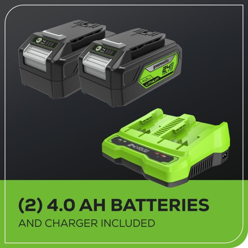Greenworks 48V (2 x 24V) 17" Brushless Cordless (Push) Lawn Mower, (2) 4.0Ah Batteries and Dual Port Rapid Charger Included - Image 65