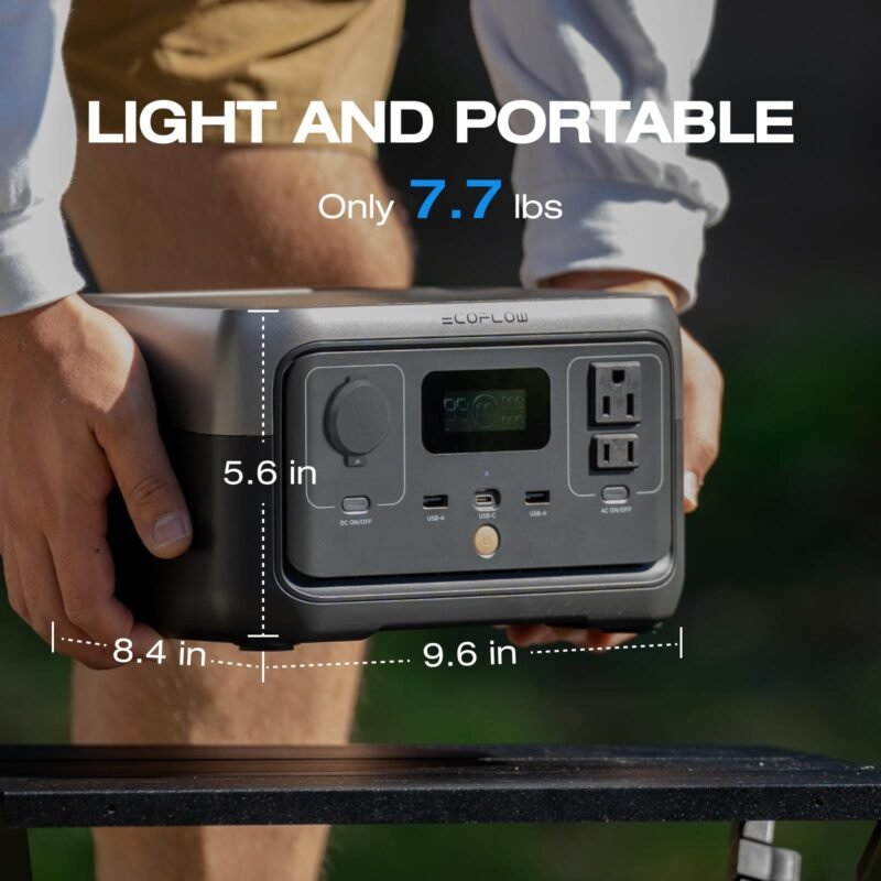 EF ECOFLOW Portable Power Station RIVER 2, 256Wh LiFePO4 Battery/ 1 Hour Fast Charging, 2 Up to 600W AC Outlets, Solar Generator (Solar Panel Optional) for Outdoor Camping/RVs/Home Use - Image 23