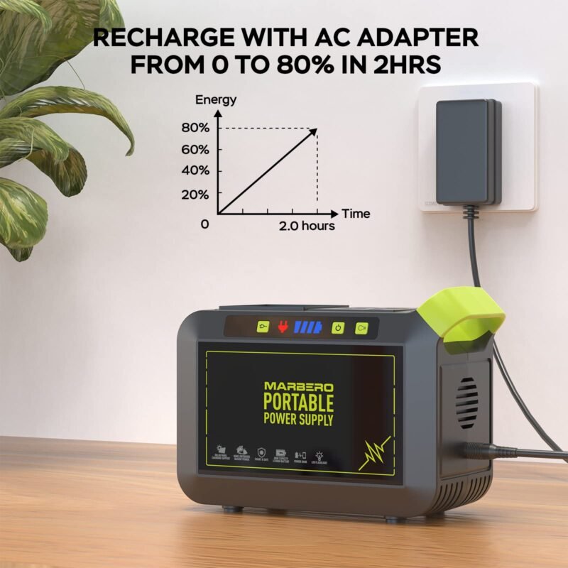 MARBERO Portable Power Station 88Wh Camping Lithium Battery Solar Generator Fast Charging with AC Outlet 120W Peak Power Bank(Solar Panel Optional) for Home Backup Outdoor Emergency RV Van Hunting - Image 61