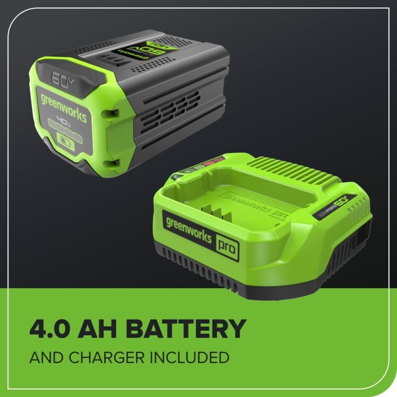 Greenworks 60V 17" Brushless (Push) Lawn Mower, 4.0Ah Battery and 3A Charger - Image 14