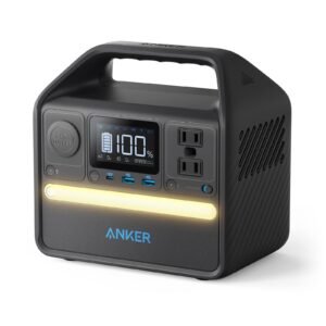 Anker 521 Portable Power Station Upgraded with LiFePO4 Battery, 256Wh 6-Port PowerHouse, 300W (Peak 600W) Solar Generator (Solar Panel Optional), 2 AC Outlets, 60W USB-C PD Output, Outdoor Generator