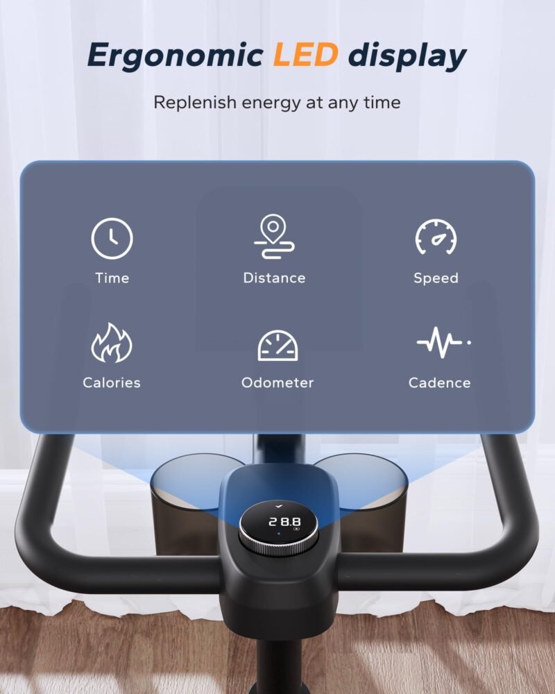 MERACH Exercise Bike, Brake Pad Stationary Bike with Exclusive App, Low Noise Indoor Cycling Bike with 300lbs Weight Capacity, Tablet Mount and Fitness Courses for Weight Loss - Image 19