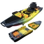 Rocket Modular Fishing Kayak - 9.8ft Lightweight, Sit On Top Kayak for Adults & Youth - Stable & Portable, Ideal Space-Saving Design for Travel - 400 lbs Capacity