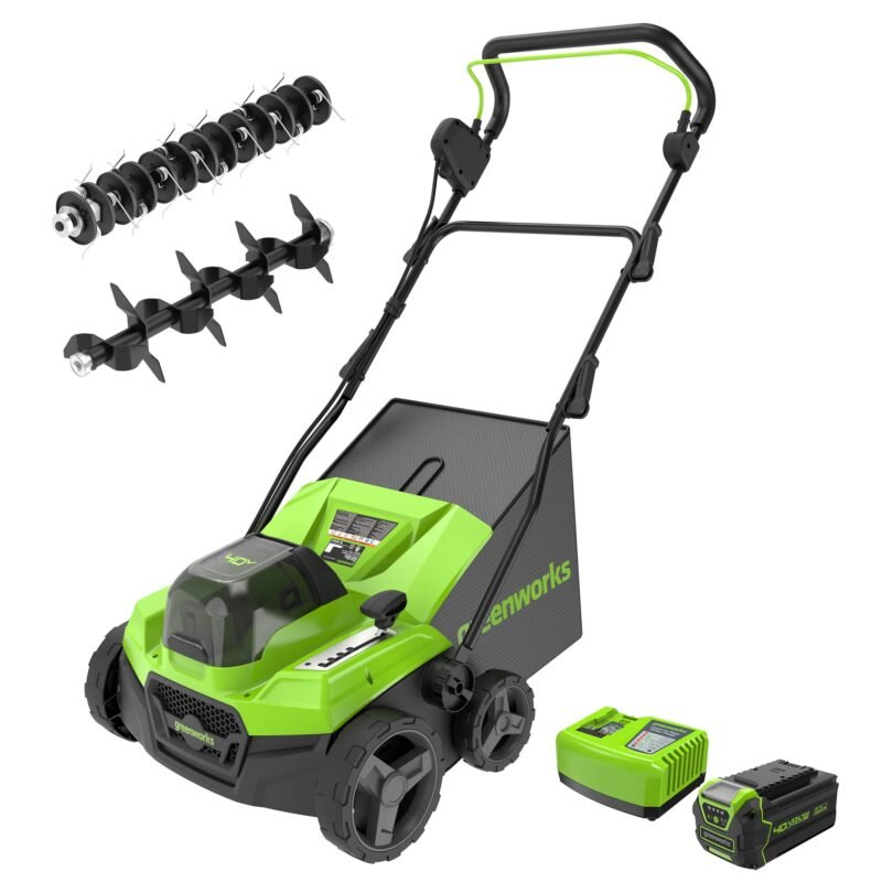 Greenworks 13 Amp 14-Inch Corded Dethatcher / Scarifier, DT13B00 - Image 3