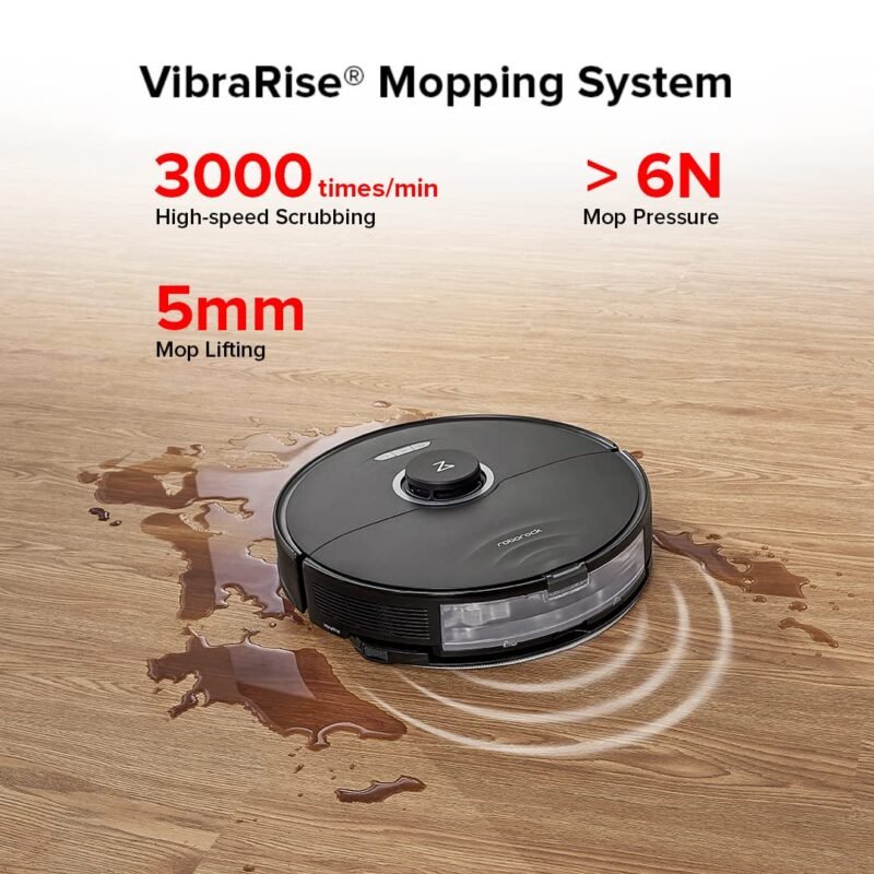 Roborock S8+ Robot Vacuum and Mop Combo, 6000Pa Suction, Sonic Mopping, Auto Mop Lift, Self-Empty Dock, 3D Obstacle Avoidance, Smart App Control, 60-Day Dust Bin, White - Image 4