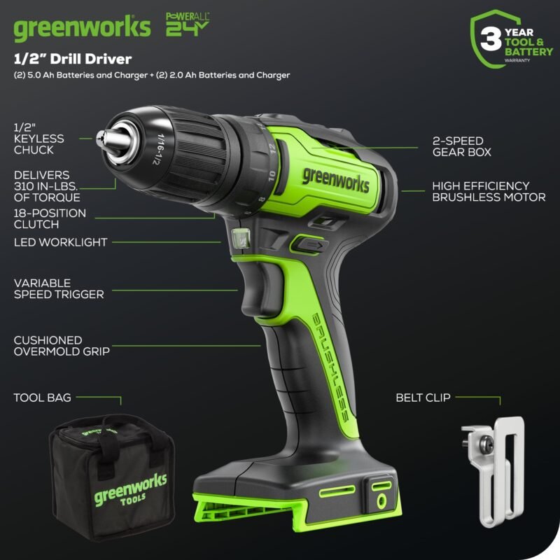 Greenworks 48V (2 x 24V) 17" Brushless Cordless (Push) Lawn Mower, (2) 4.0Ah Batteries and Dual Port Rapid Charger Included - Image 15