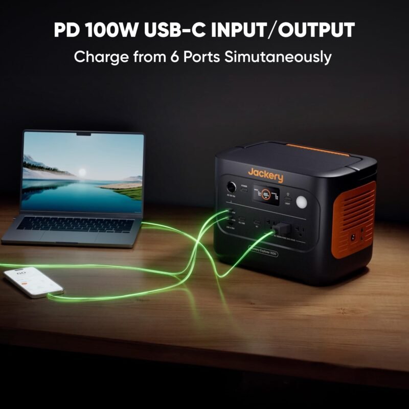Jackery Explorer 1000 v2 Portable Power Station,1070Wh LiFePO4 Battery,1500W AC/100W USB-C Output, 1 Hr Fast Charge, Solar Generator for Camping,Emergency, RV, Off-Grid Living(Solar Panel Optional) - Image 44