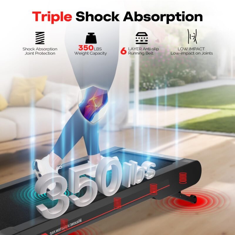 Sperax Walking Vibration Pad with APP, 3 in 1 Under Desk Treadmill, 2.5HP Low Noise Walking Treadmill Pad with Remote Control,Portable Treadmills for Home Office - Image 28