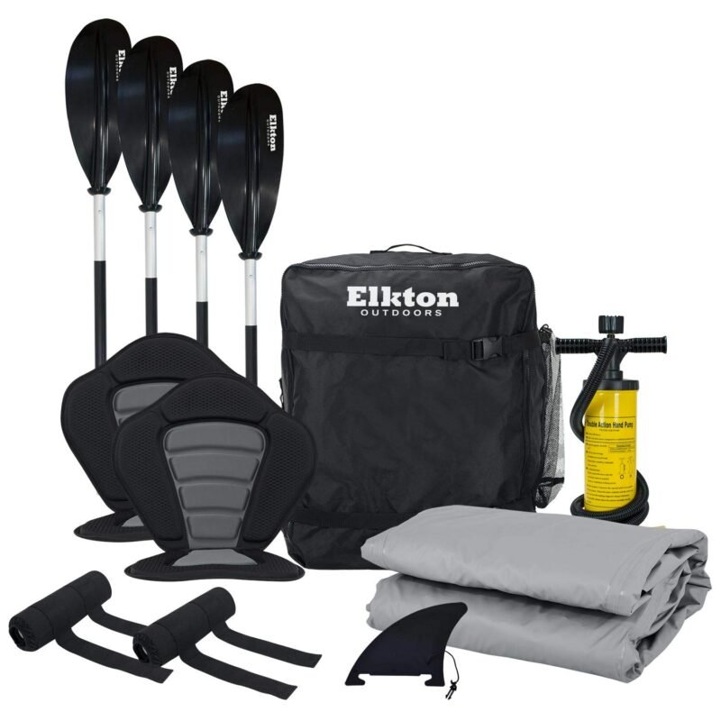 Elkton Outdoors Steelhead Inflatable Fishing Kayak Boat - Image 9
