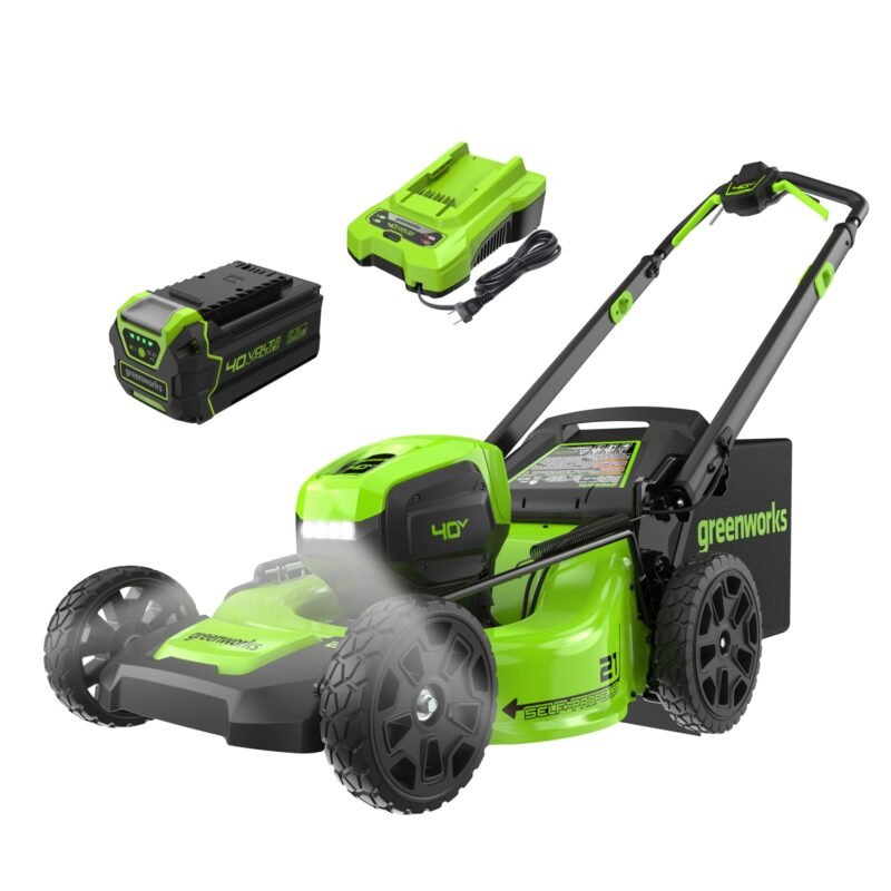 Greenworks 40V 16" Cordless Lawn Mower, Ultra-Light Push Mower with 4.0Ah Battery & Charger(75+ Tool Compatibility, 45Min Runtime) - Image 4