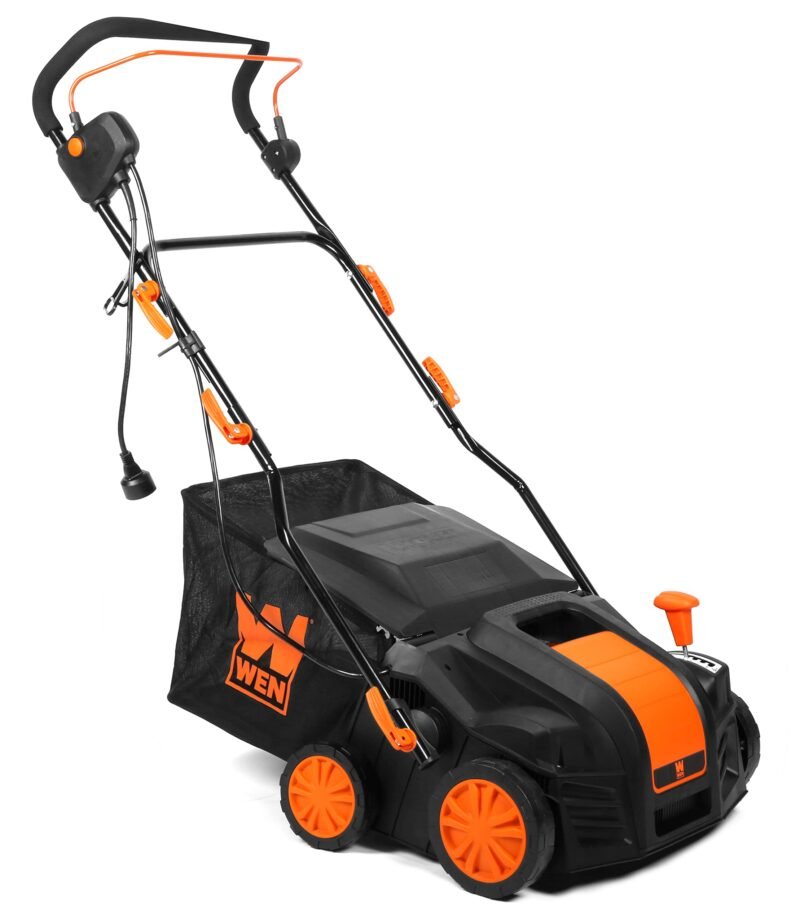 WEN 15-Inch 13-Amp 2-in-1 Electric Dethatcher and Scarifier with 12-Gallon Collection Bag (DT1315) - Image 6