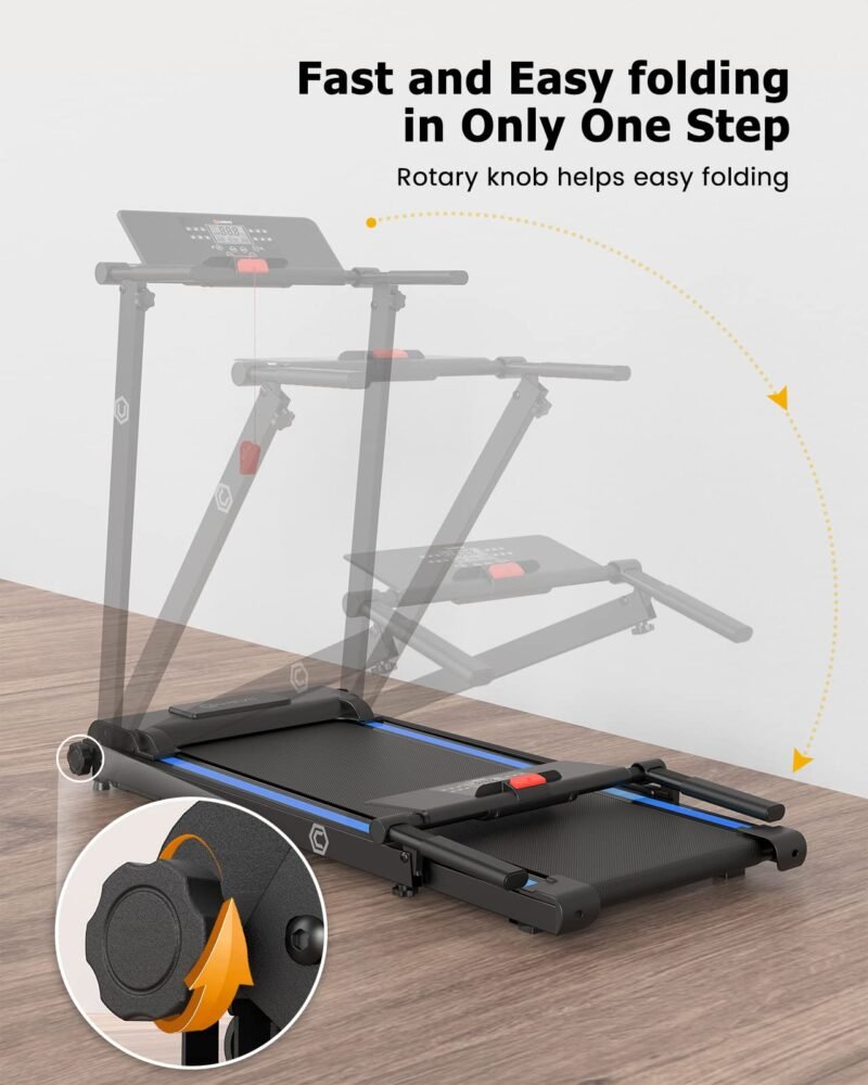 UREVO Walking Pad Treadmills for Home Office, Under Desk Compact Design Treadmill Portable Walking Pad Treadmill with Remote Control, LED Display - Image 14