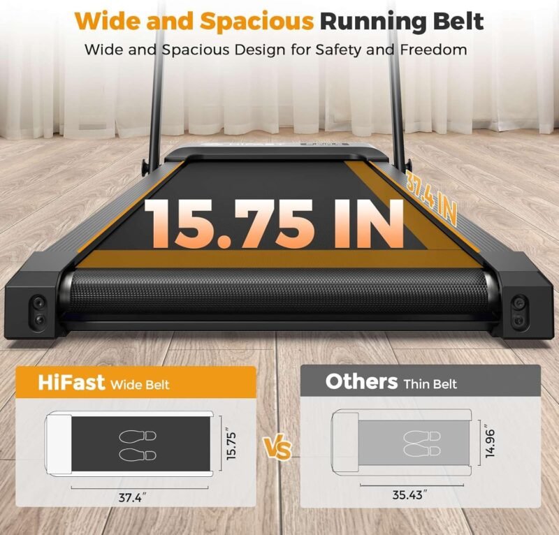 Walking Pad, Under Desk Treadmill for Home Office, Small Walking Pad with Handle Bar and Incline, Foldable Treadmill with Remote Control, APP - Image 8