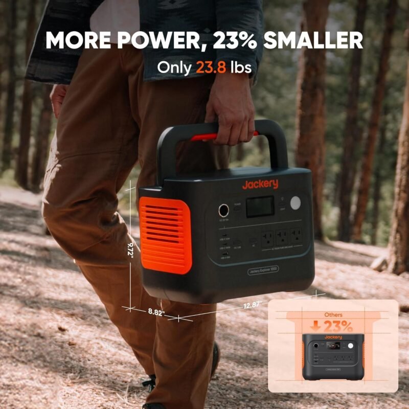 Jackery Explorer 1000 v2 Portable Power Station,1070Wh LiFePO4 Battery,1500W AC/100W USB-C Output, 1 Hr Fast Charge, Solar Generator for Camping,Emergency, RV, Off-Grid Living(Solar Panel Optional) - Image 31