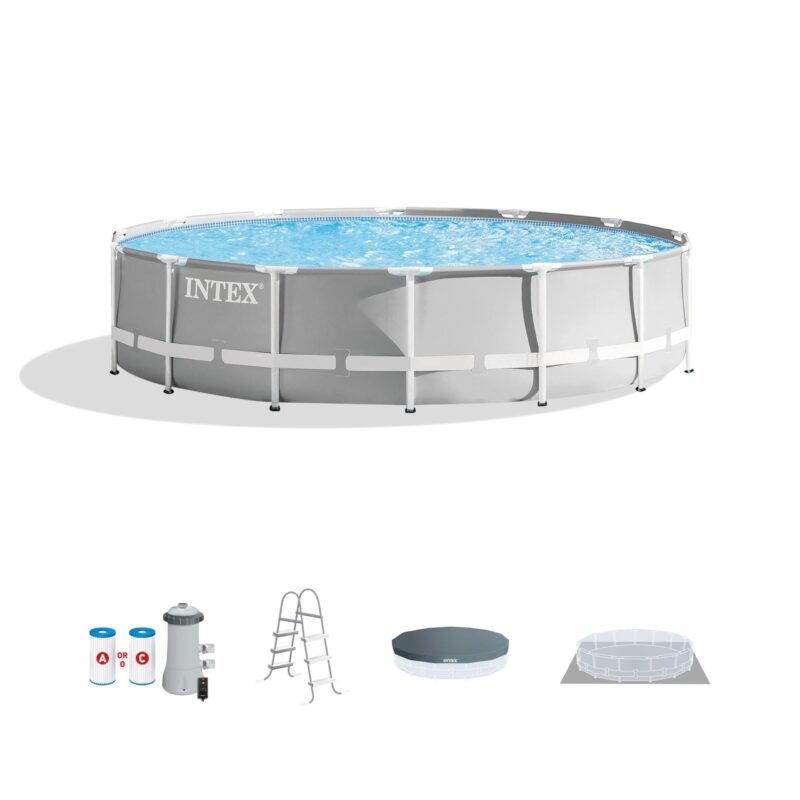 Intex 26701EH Prism Frame 10ft (3.05m) x 30in (76cm) Above Ground Pool Set – 1,185 Gallon (4,486L) Capacity with Filter Pump – Rust & Puncture Resistant, Quick Setup - Image 34