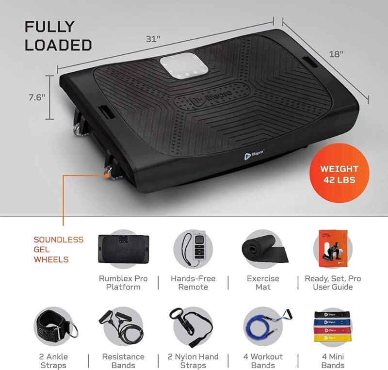 LifePro Vibration Plate Machines – Full Body Workout, Recovery & Lymphatic Drainage with 4D Motion, Silent Operation, Joint Support, & Triple Motor Technology for Circulation, Fat Burn & Toning - Image 25