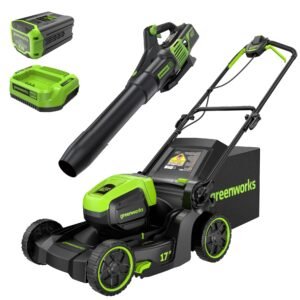 Greenworks 60V 17" Brushless (Push) Lawn Mower, 4.0Ah Battery and 3A Charger