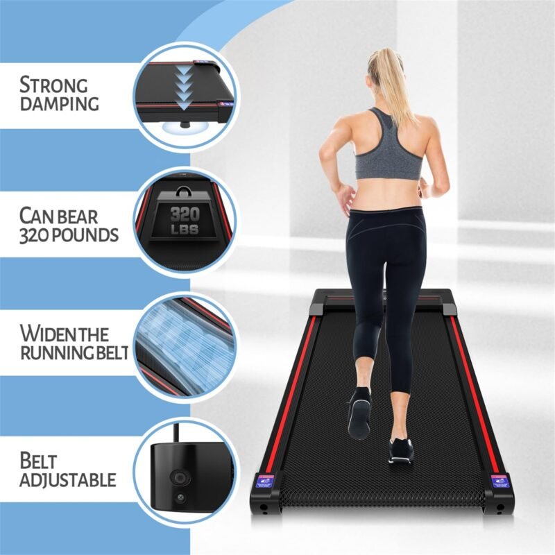 Sperax Walking Vibration Pad with APP, 3 in 1 Under Desk Treadmill, 2.5HP Low Noise Walking Treadmill Pad with Remote Control,Portable Treadmills for Home Office - Image 18