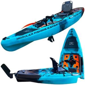 Rapido Modular Fishing Kayak - 10.8ft Lightweight, Sit On Top Kayak for Adults & Youth - Stable & Portable, Ideal Space-Saving Design for Travel - 400 lbs Capacity