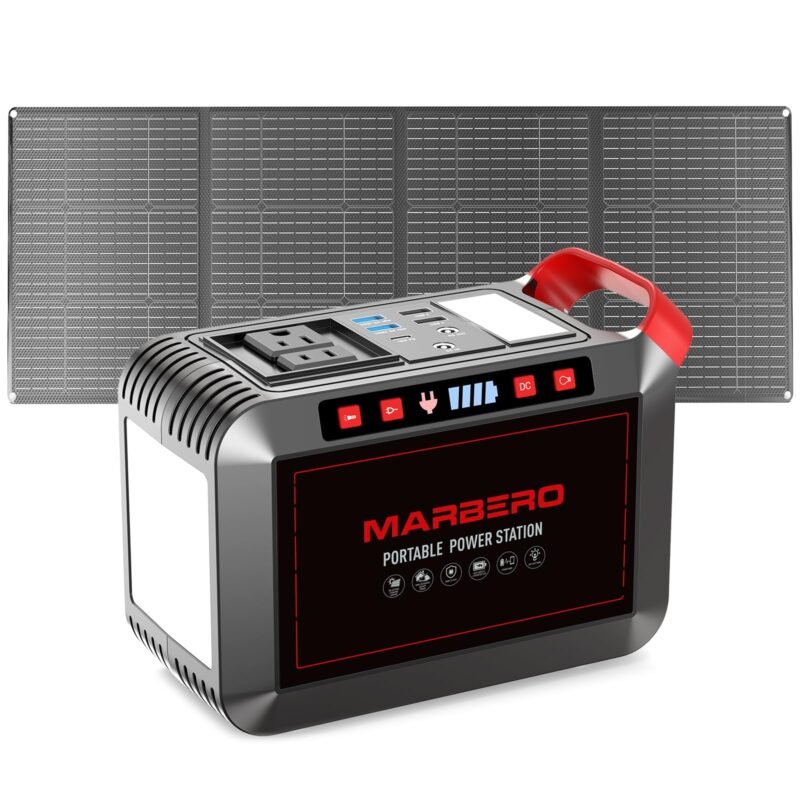 MARBERO Portable Power Station 88Wh Camping Lithium Battery Solar Generator Fast Charging with AC Outlet 120W Peak Power Bank(Solar Panel Optional) for Home Backup Outdoor Emergency RV Van Hunting - Image 4