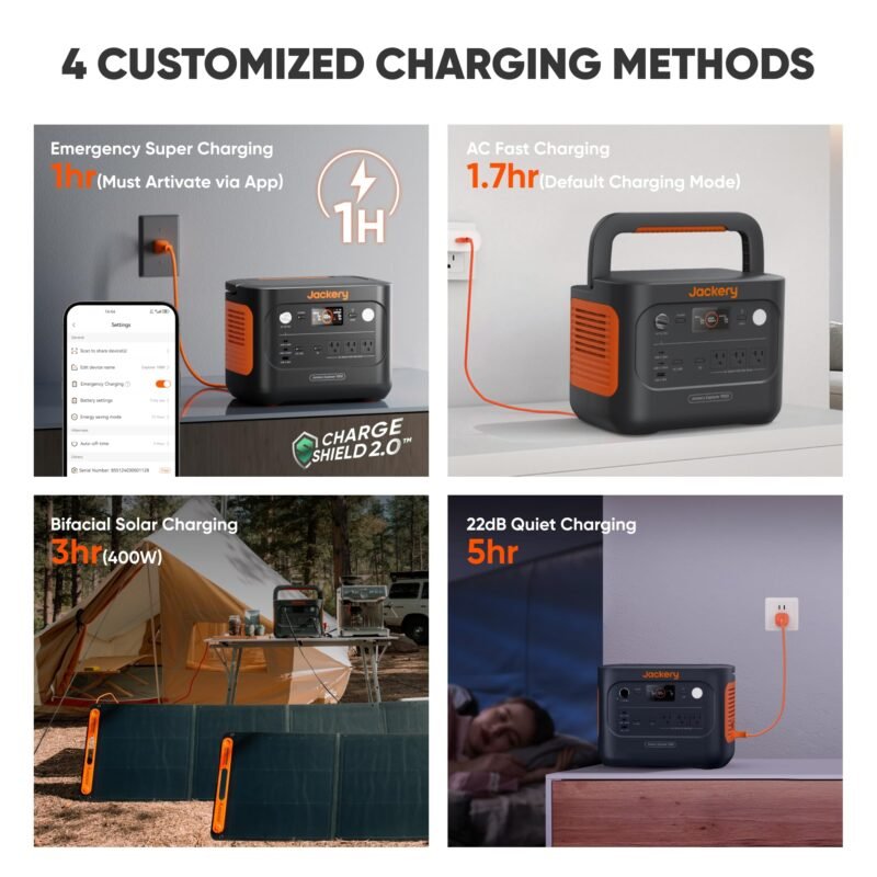 Jackery Explorer 1000 v2 Portable Power Station,1070Wh LiFePO4 Battery,1500W AC/100W USB-C Output, 1 Hr Fast Charge, Solar Generator for Camping,Emergency, RV, Off-Grid Living(Solar Panel Optional) - Image 46