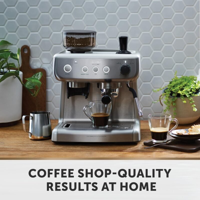 Breville Barista Max Espresso Machine – Integrated Bean Grinder, Milk Frother, 15 Bar Pump, 2.8L Tank, Stainless Steel Espresso, Latte & Cappuccino Maker - Image 22