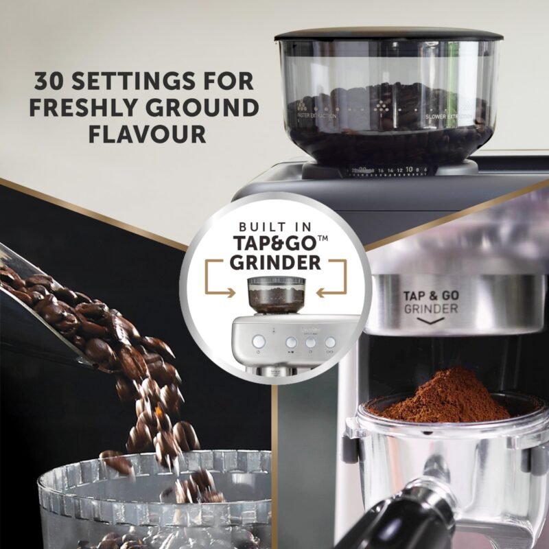 Breville Barista Max Espresso Machine – Integrated Bean Grinder, Milk Frother, 15 Bar Pump, 2.8L Tank, Stainless Steel Espresso, Latte & Cappuccino Maker - Image 24