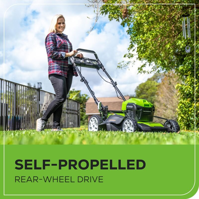 Greenworks 40V 16" Cordless Lawn Mower, Ultra-Light Push Mower with 4.0Ah Battery & Charger(75+ Tool Compatibility, 45Min Runtime) - Image 24
