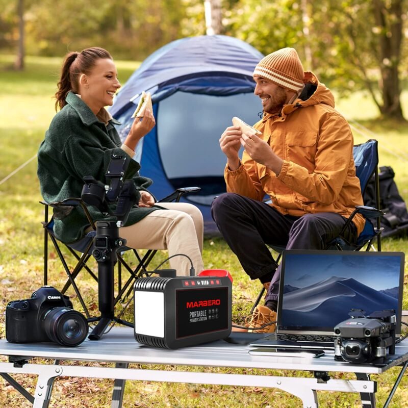 MARBERO Portable Power Station 88Wh Camping Lithium Battery Solar Generator Fast Charging with AC Outlet 120W Peak Power Bank(Solar Panel Optional) for Home Backup Outdoor Emergency RV Van Hunting - Image 10