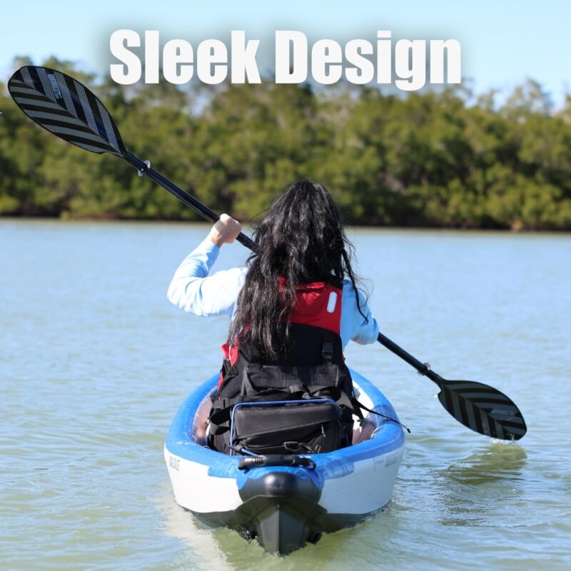 Sea Eagle RazorLite Inflatable Kayak - Lightweight, Drop Stitch, High Speed Touring Kayak - Solo or Tandem - Tall Back Seat(s), Paddle(s), Backpack, Skeg and Pump - Image 34