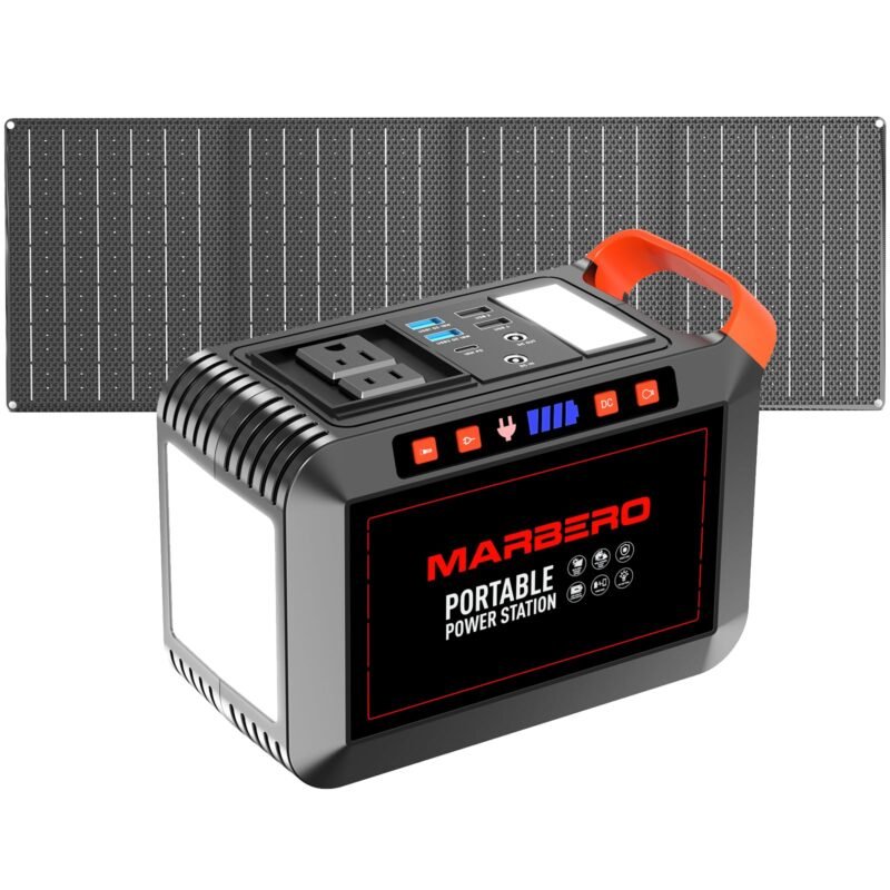 MARBERO Portable Power Station 88Wh Camping Lithium Battery Solar Generator Fast Charging with AC Outlet 120W Peak Power Bank(Solar Panel Optional) for Home Backup Outdoor Emergency RV Van Hunting - Image 2
