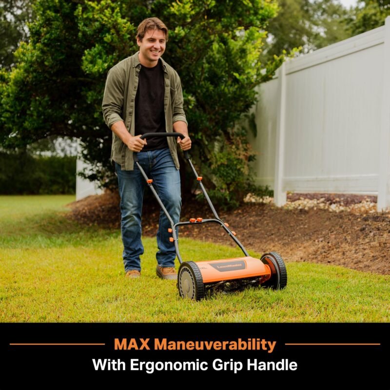 LawnMaster LMRM1602 Push Reel Lawn Mower 16-Inch 5-Blade - Image 5